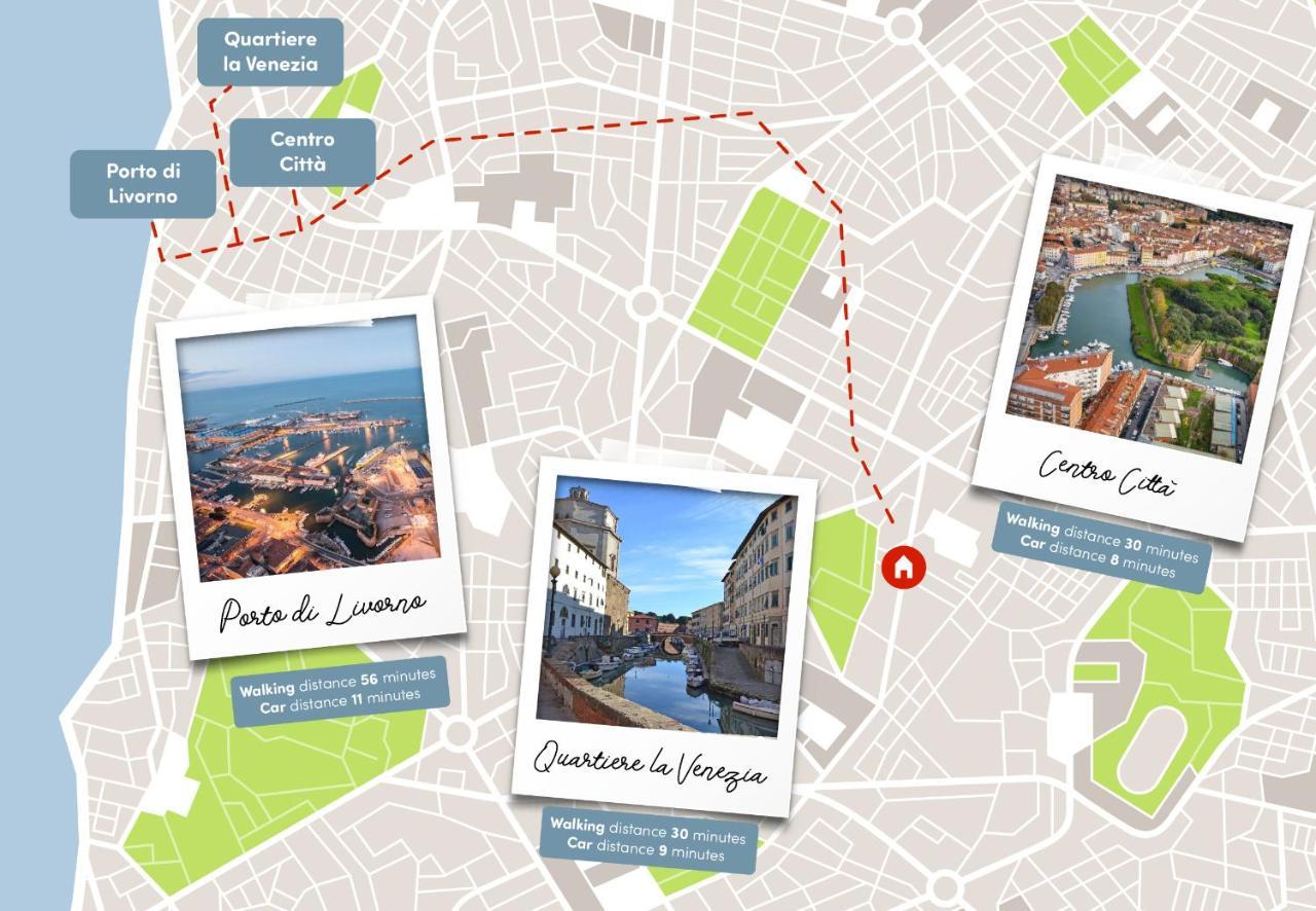 Free Parking Appartamento 5 Stelle Elegante Con Suite Livorno Exterior photo